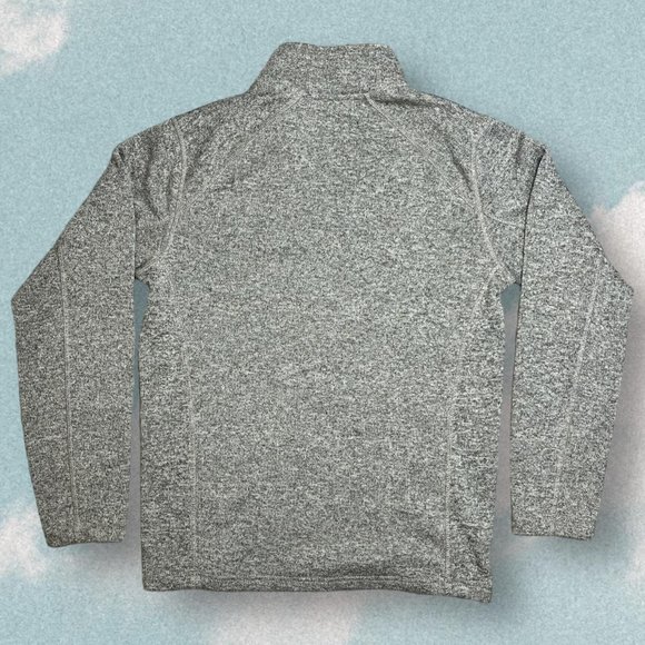 Eddie Bauer gray heather quarter zip sweatshirt - Picture 2 of 3